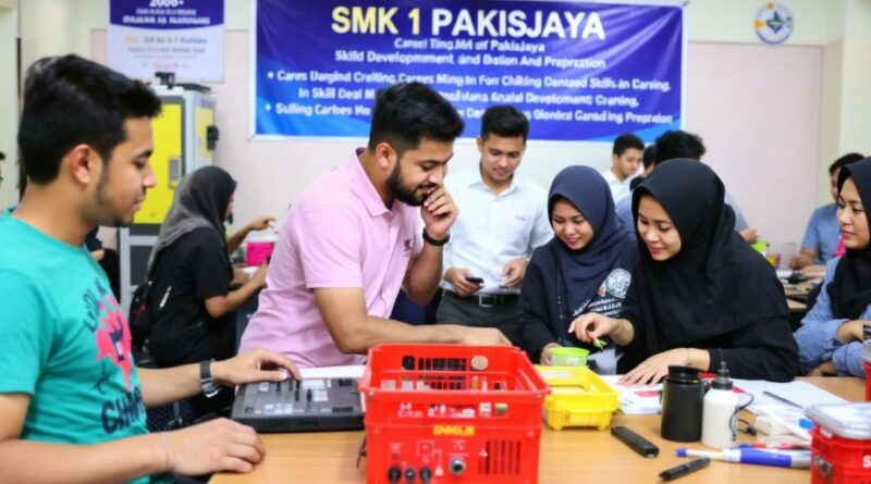 Kelas SMK 1 Pakisjaya dengan siswa aktif belajar.